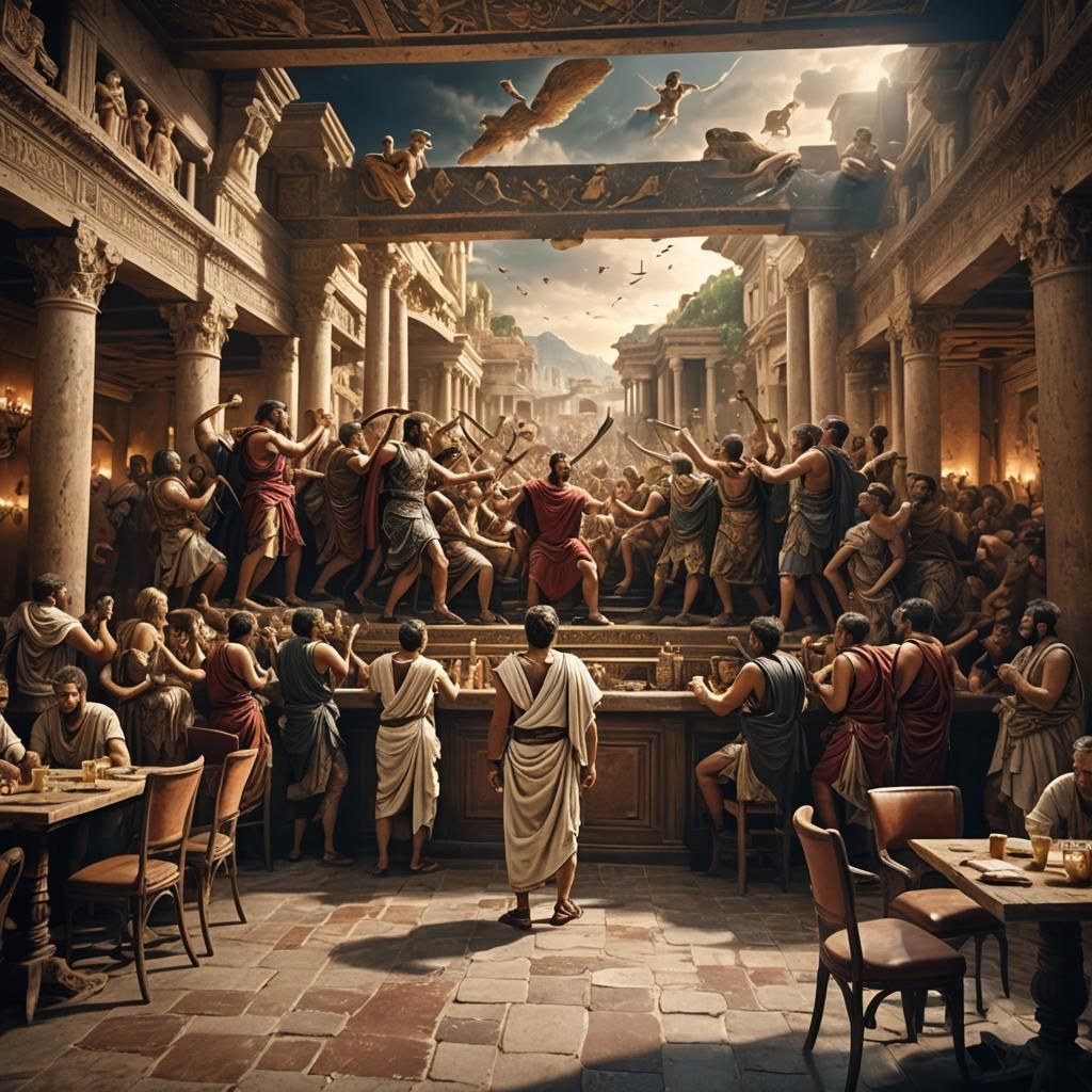 harpastum hooligans kick off in the Plaza