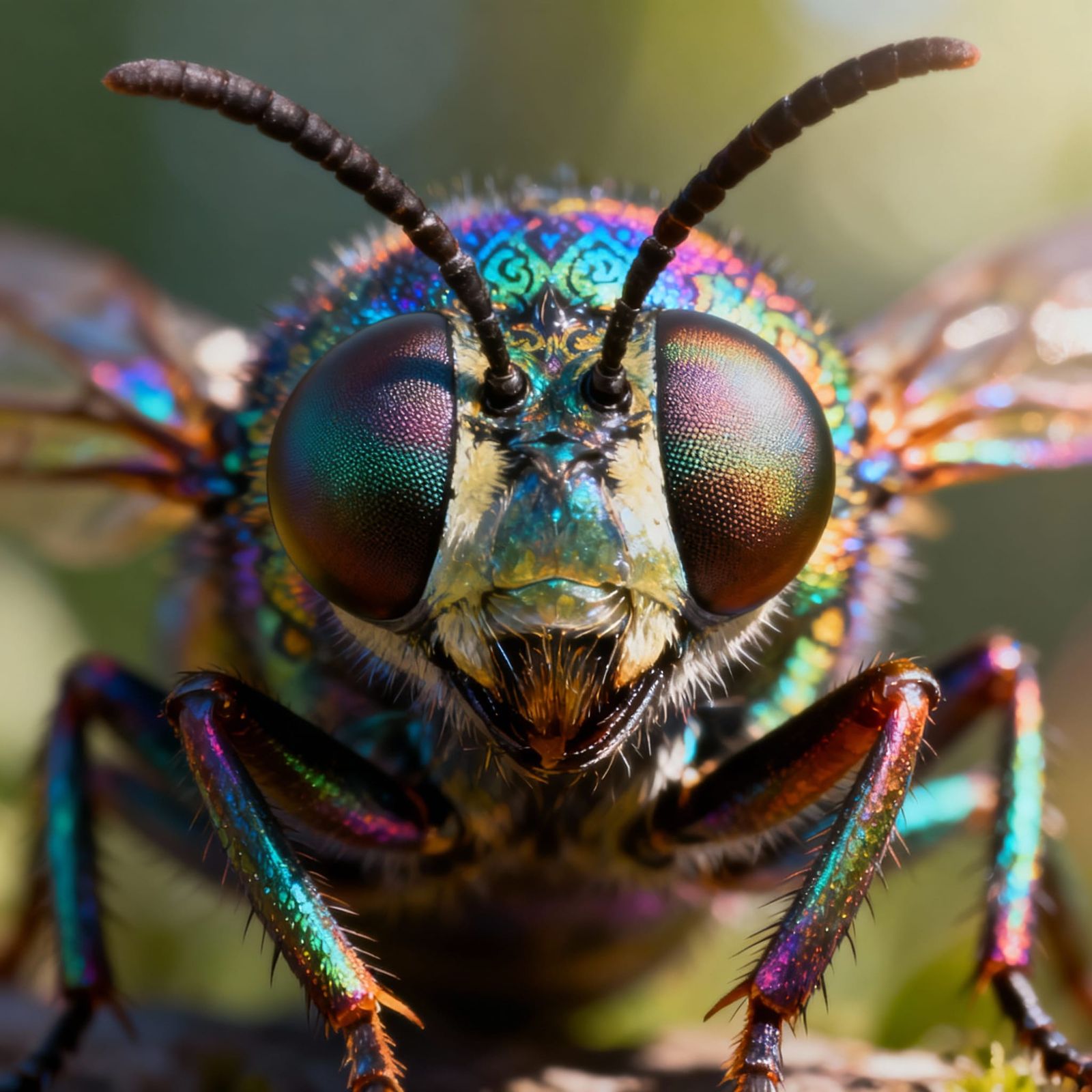 Vibrant Insect Portrait With Magnificent Colors