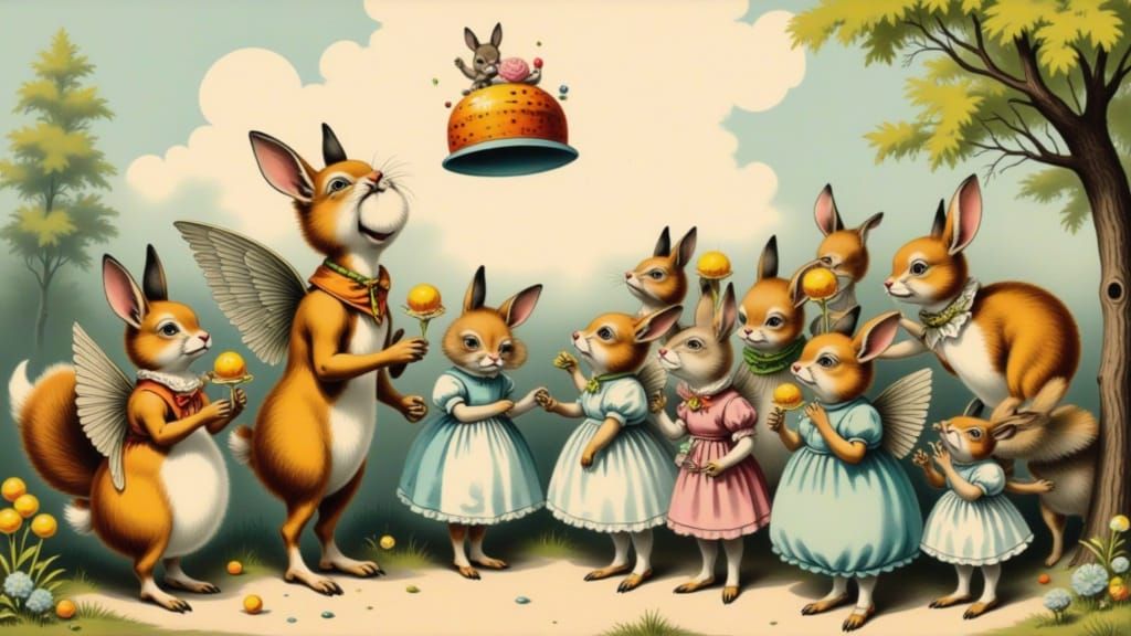 Whimsical Woodland Creatures at Cake Party