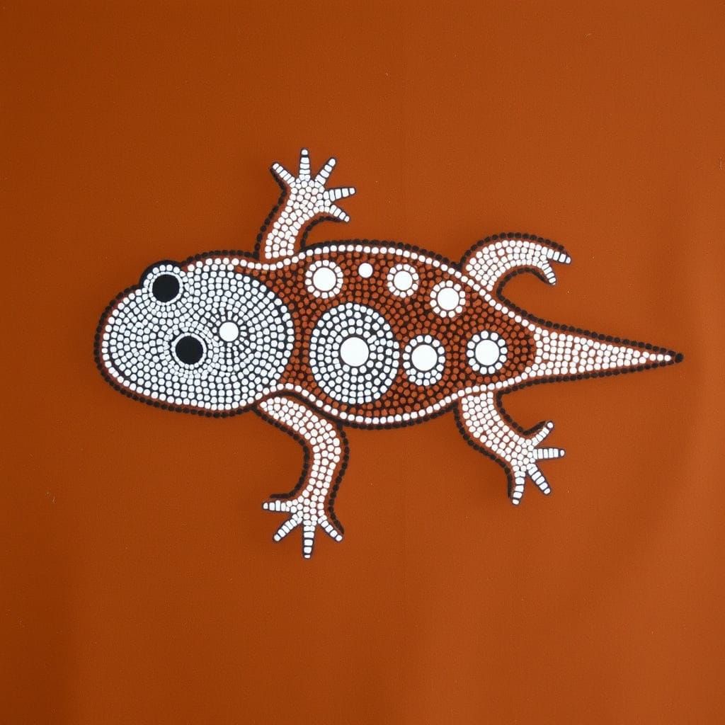 Axolotl in Traditional Aboriginal Dot Work