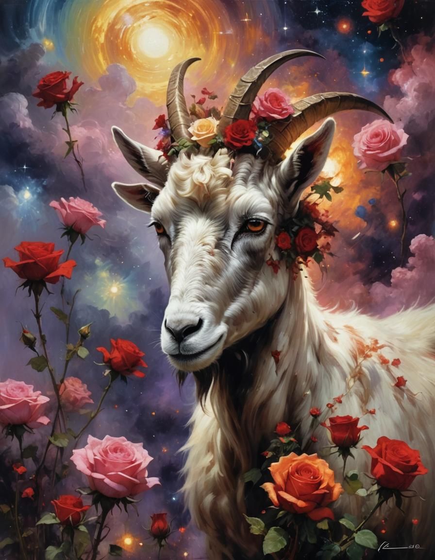 RancherDan's goat in the rose garden! ___ #2