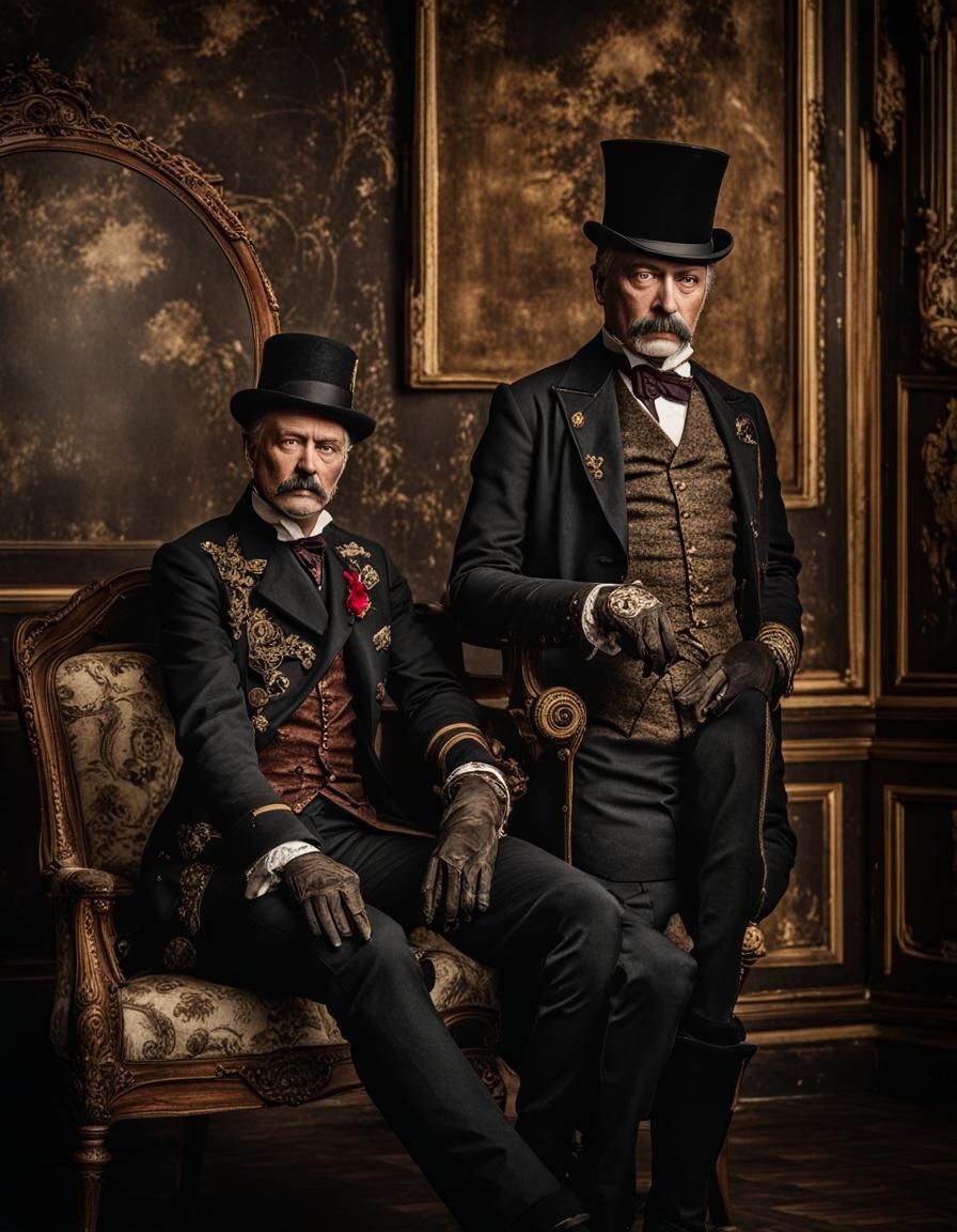 Steampunk Man in Victorian Costume, HD Photo