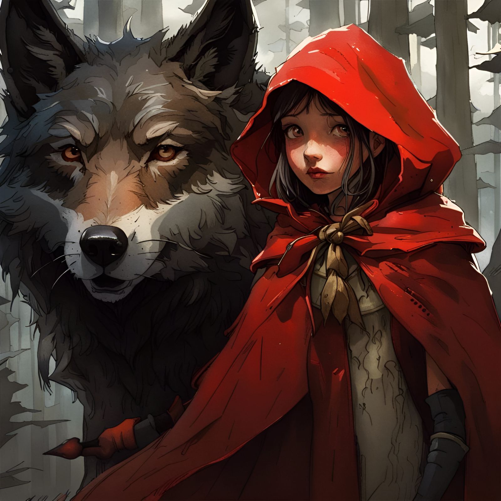 little red riding hood and the wolf