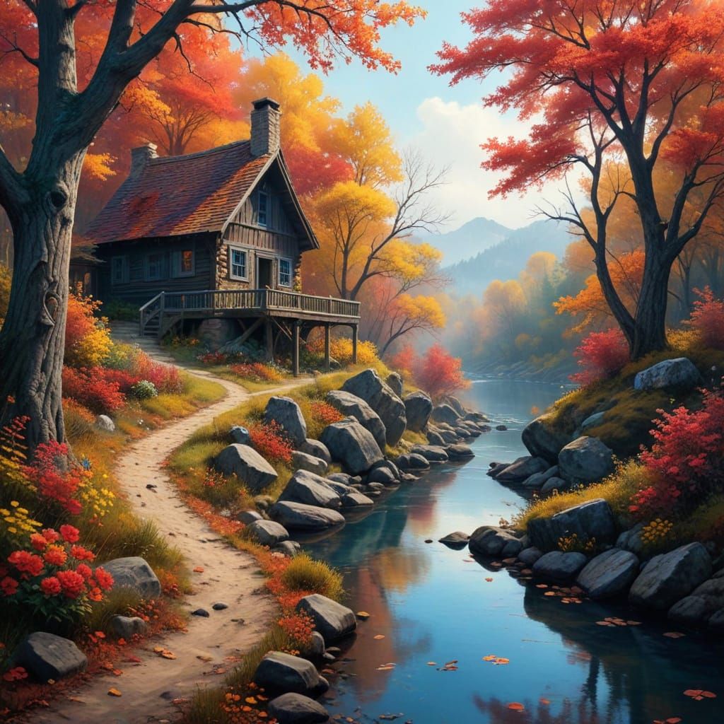 Autumnal Mystique in Vibrant Colors