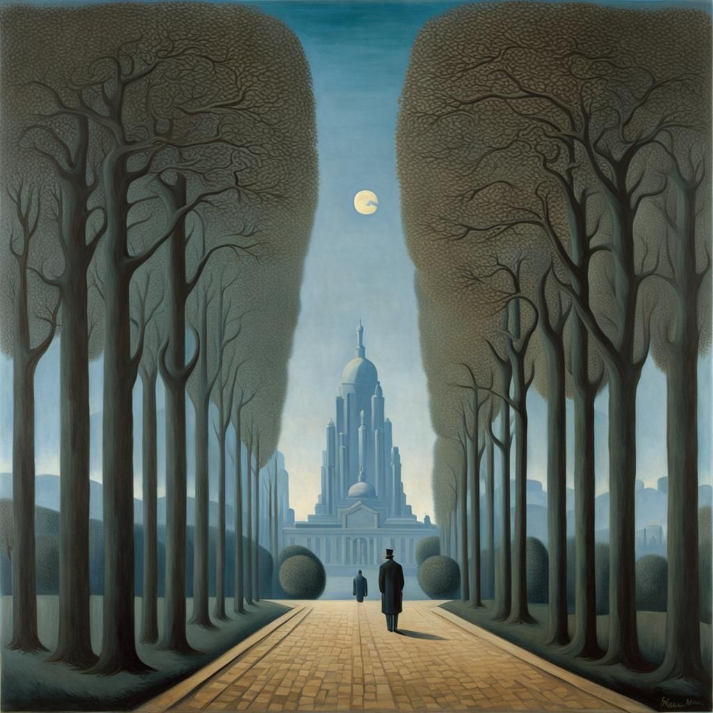 the way to the city by René Magritte
