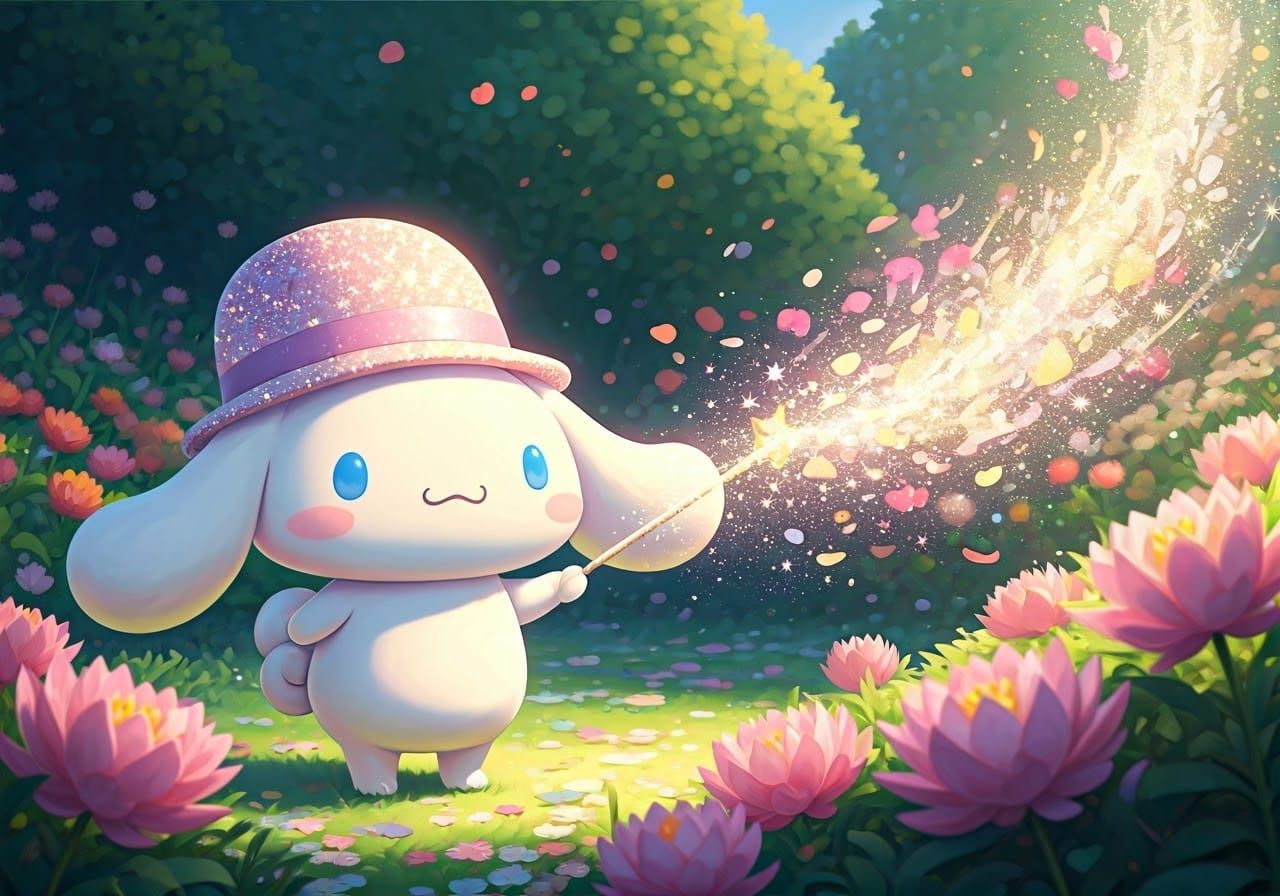 Whimsical Cinnamoroll Conjures Blooming Floral Wonderland
