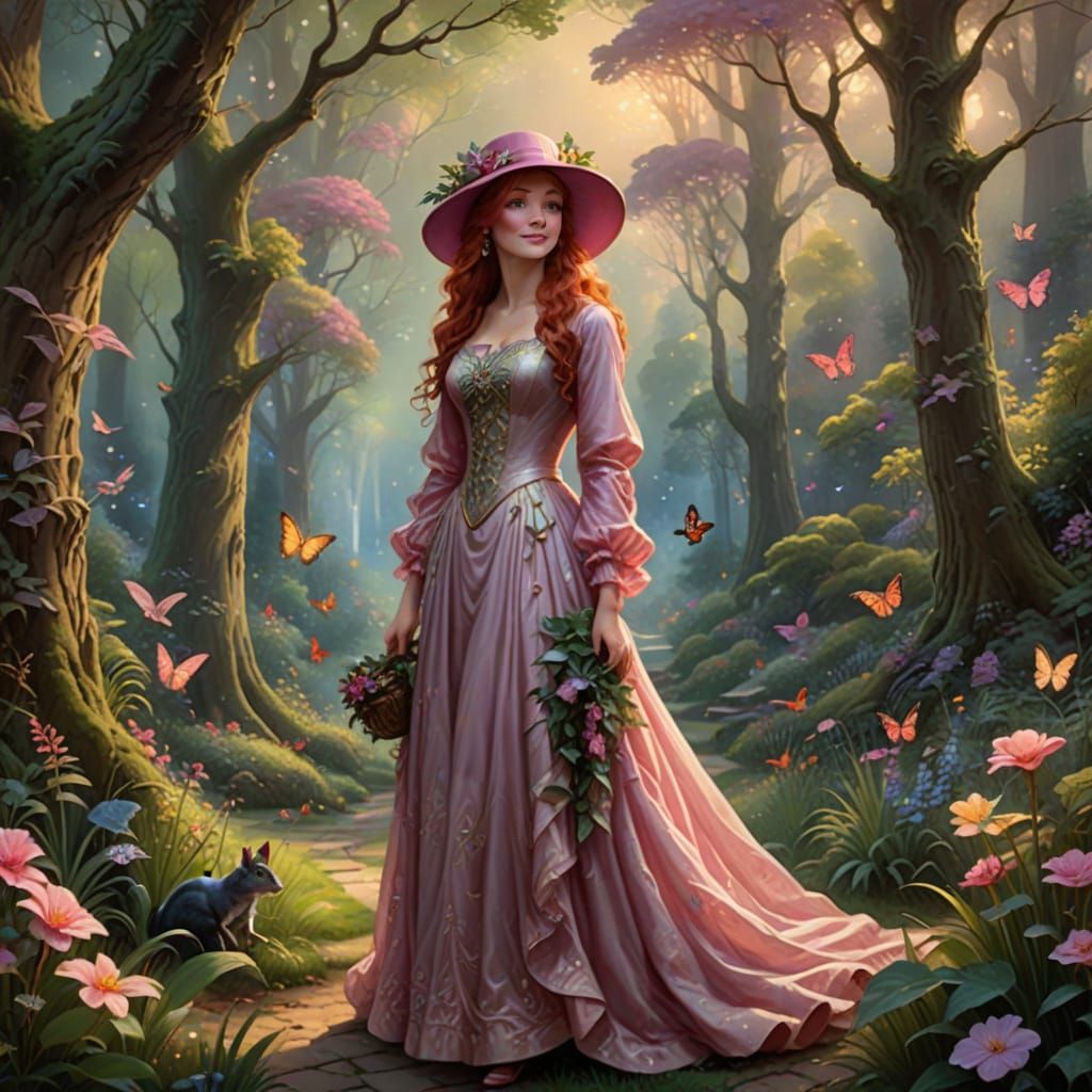 Whimsical Fantasy Portrait in a Magical Forest