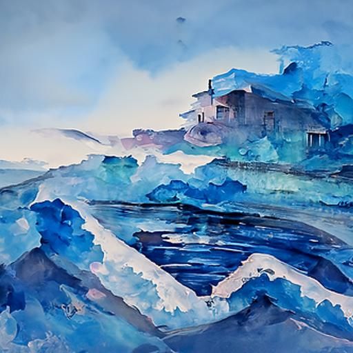 Village with mystery lake