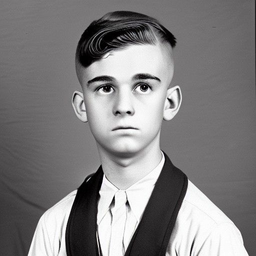 Unpopular Boy Portrait in 1943