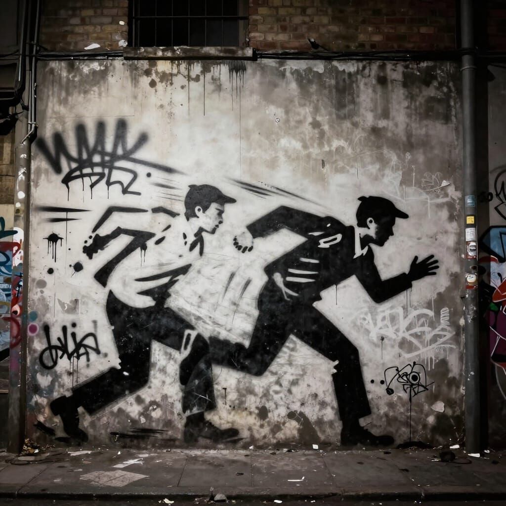 Urban Alleyway Chase Street Art Mural