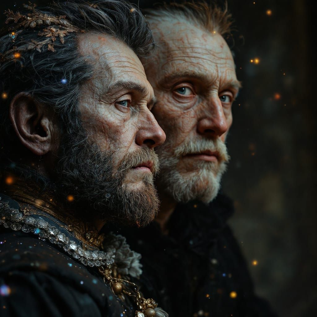 Old Master Paintings Characters' Night Party