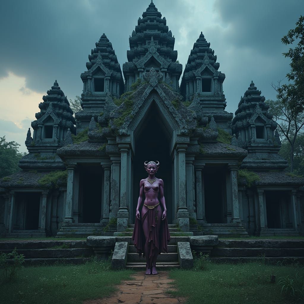 Menacing Khmer Goddess Exudes Evil Intentions