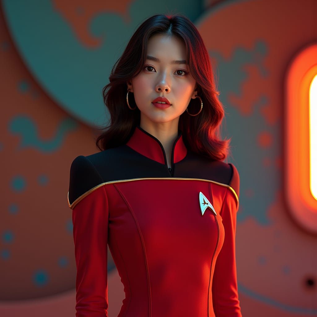 Yoona in Star Trek Uniform: Sci-Fi Concept Art