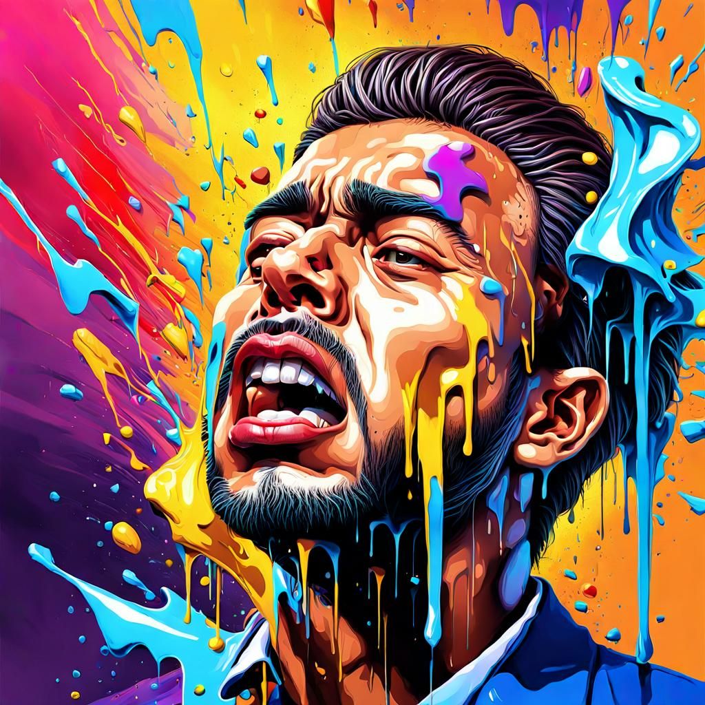 Abstract Graffiti Art: Monday is The Hard Day