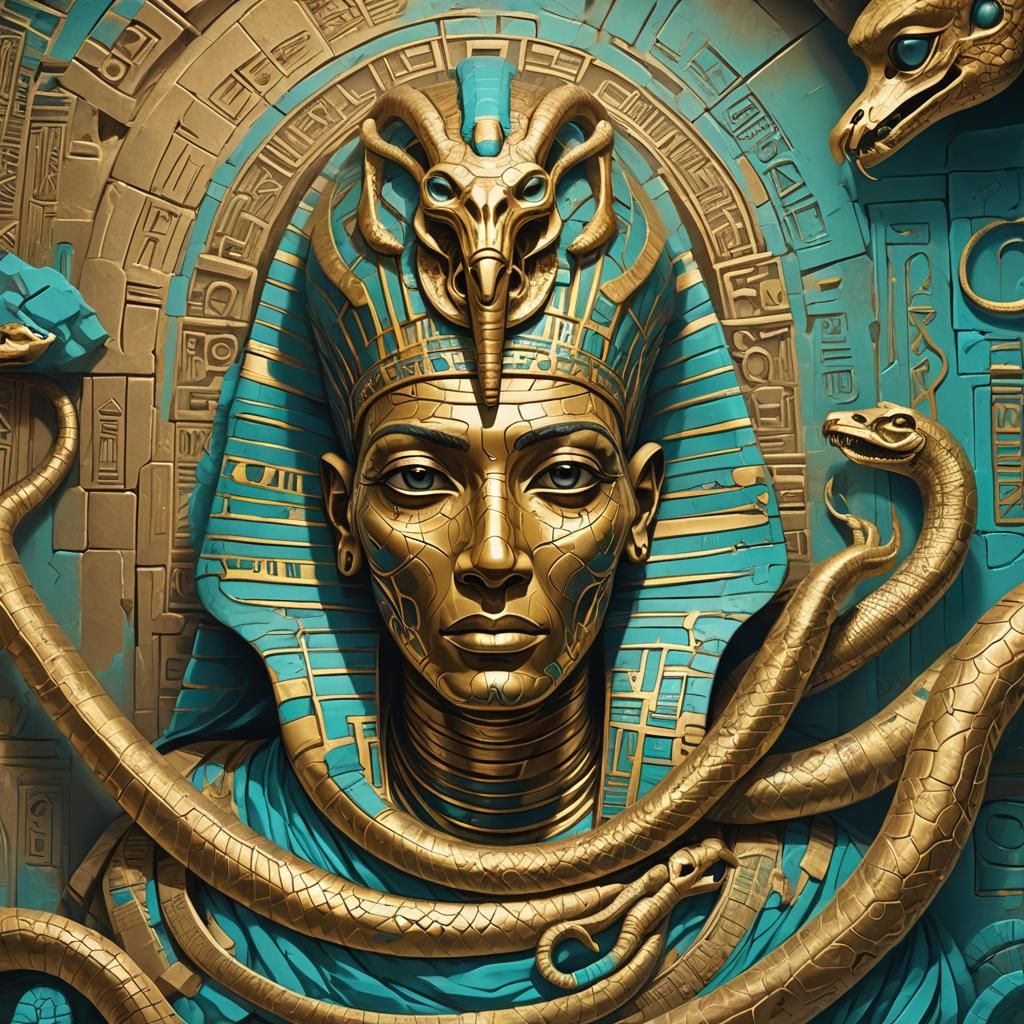 Mystical Egyptian Mummy Rises in Vector Art