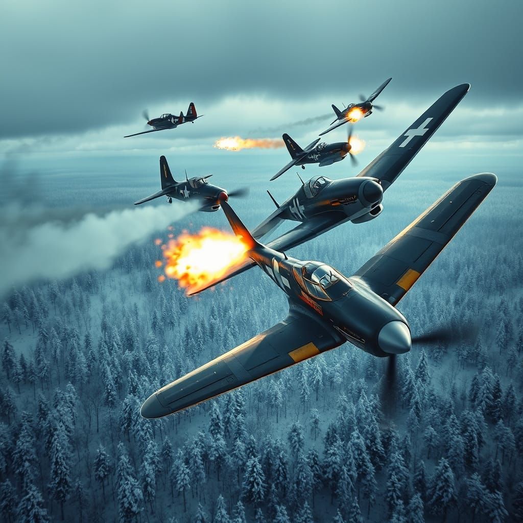 WWII Aerial Combat in Hyper-Realistic Detail