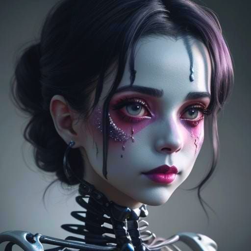 Chalkdust Skeleton Slime Portrait in Toycore Style