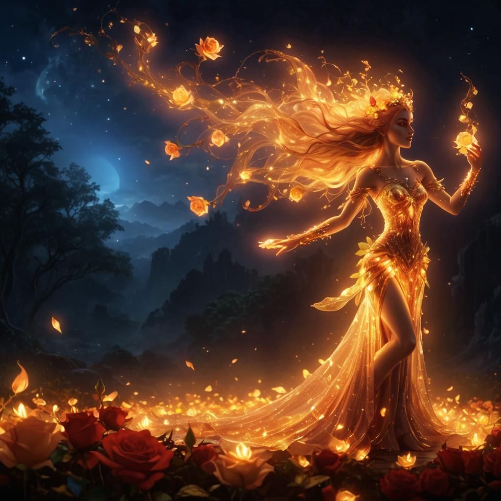 Rose Elven Goddess of Beauty and Life