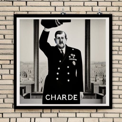 Charles de Gaulle Poster Art, France