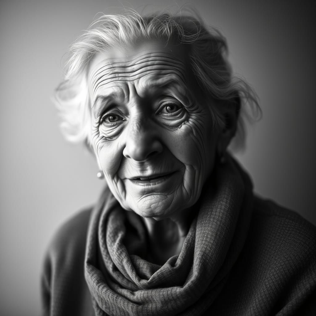 Elegant Matriarch in Classic Film Noir Style