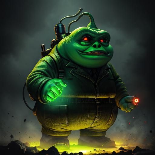 Hyperrealistic Slimer from Ghostbusters in HDR