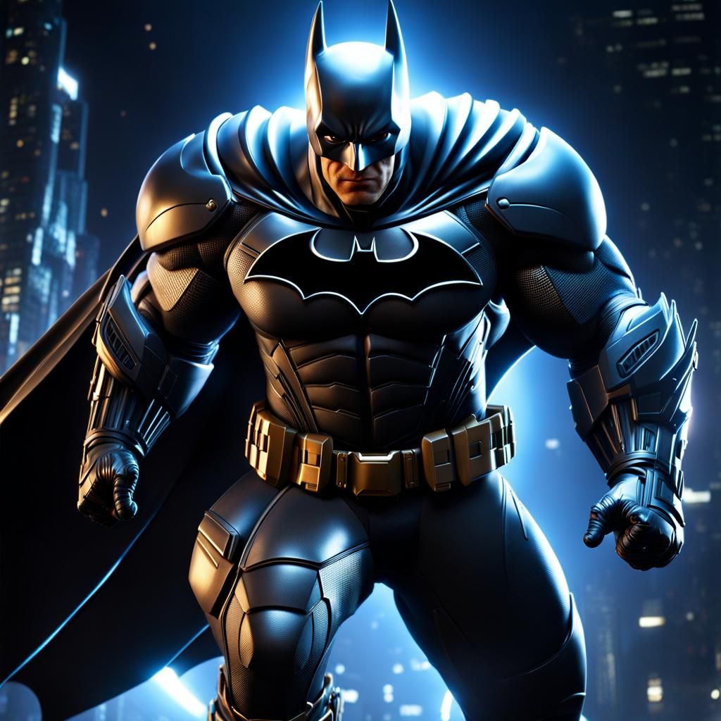 Sci-Fi Cosmic Batman in Photorealistic Style