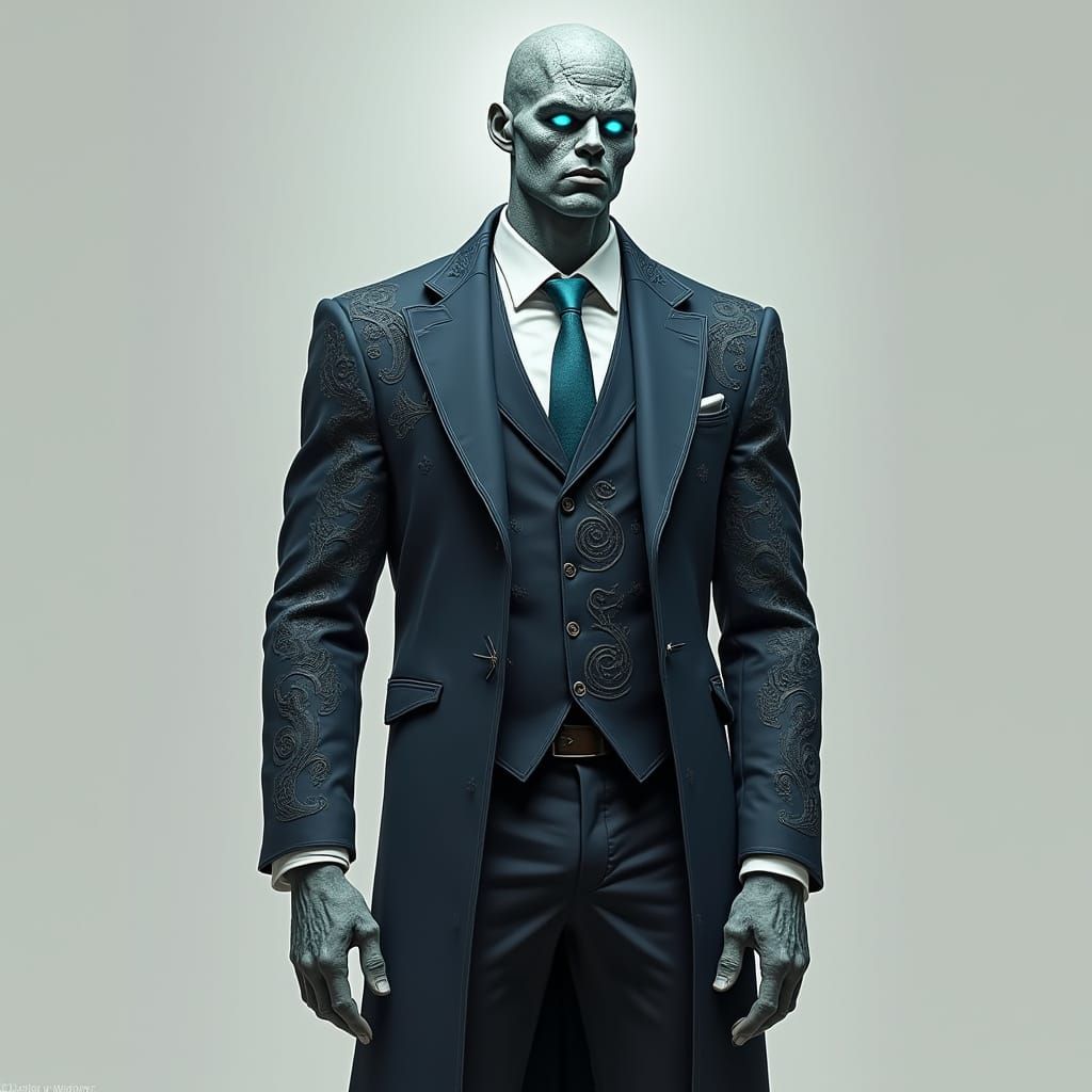 Mystical Warrior in Modern Formal Wear