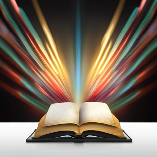 Illuminated Book on Pedestal in Fantasy Concept Art