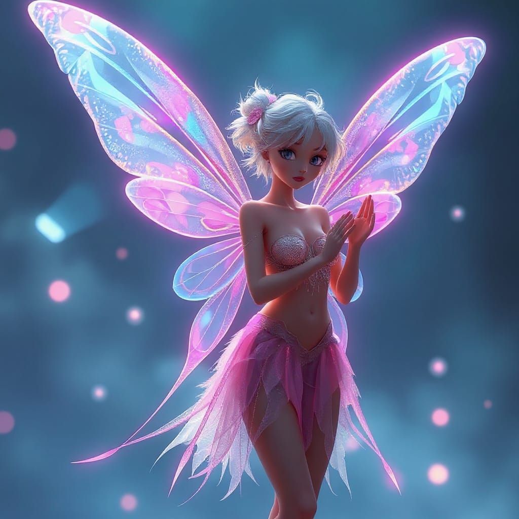 Fairy Clapping Hands in Simple AI Rendition