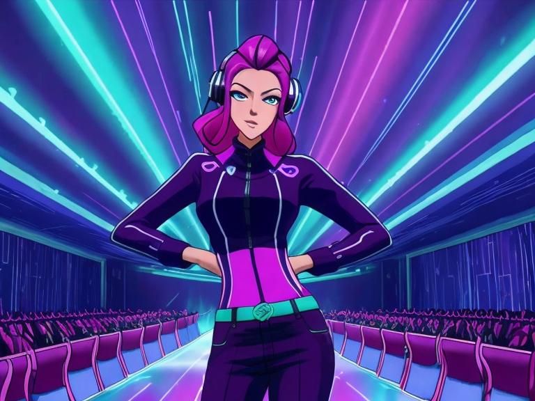 Hypnotic Nightclub Scene with Dancing Crowd