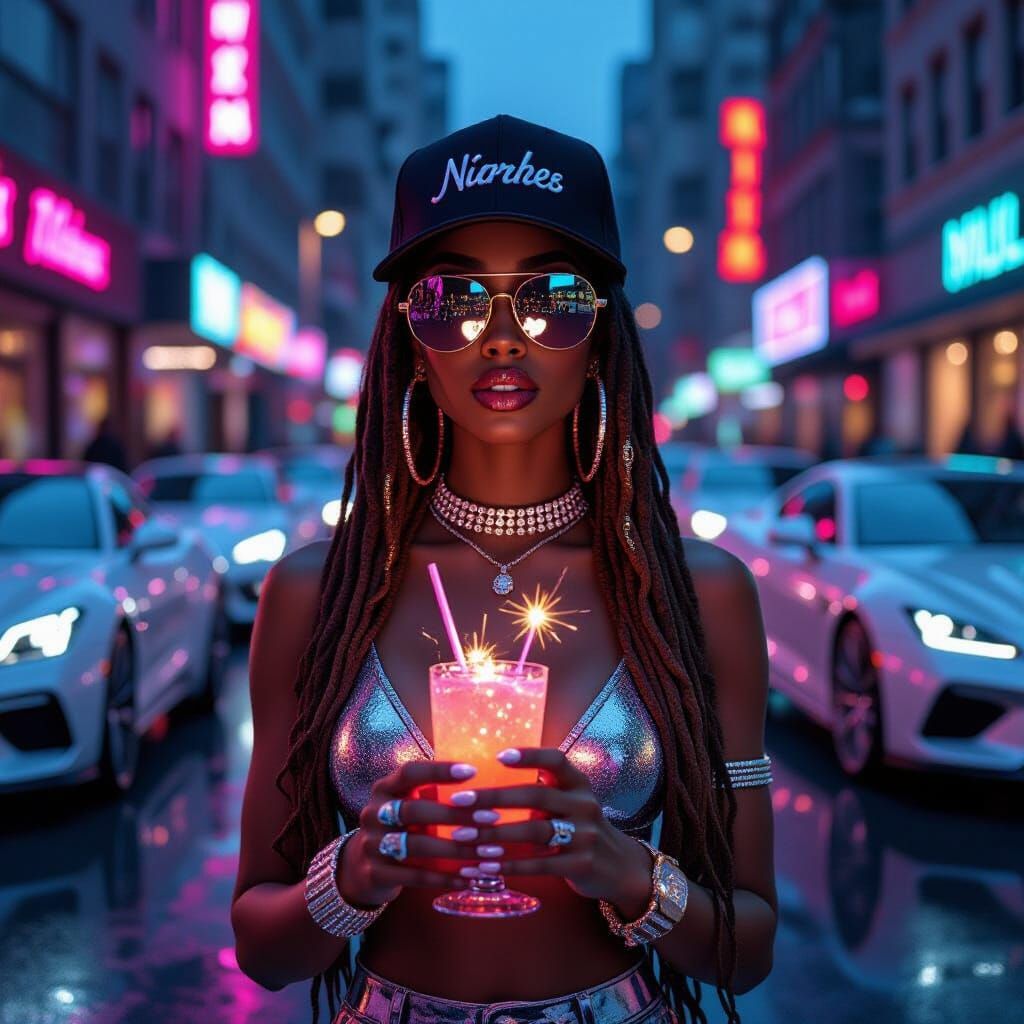 African American Woman in NYC Nightlife Scene