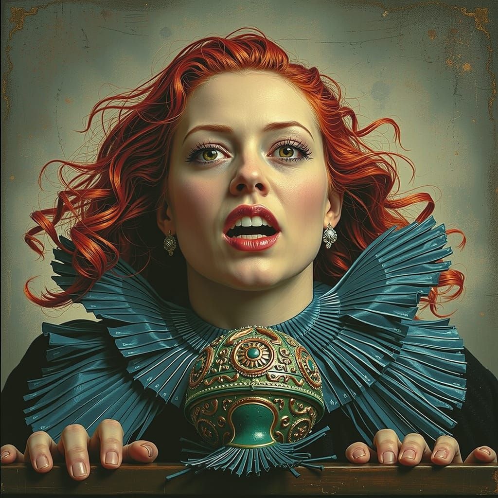 Abstract Swirling Red Forms