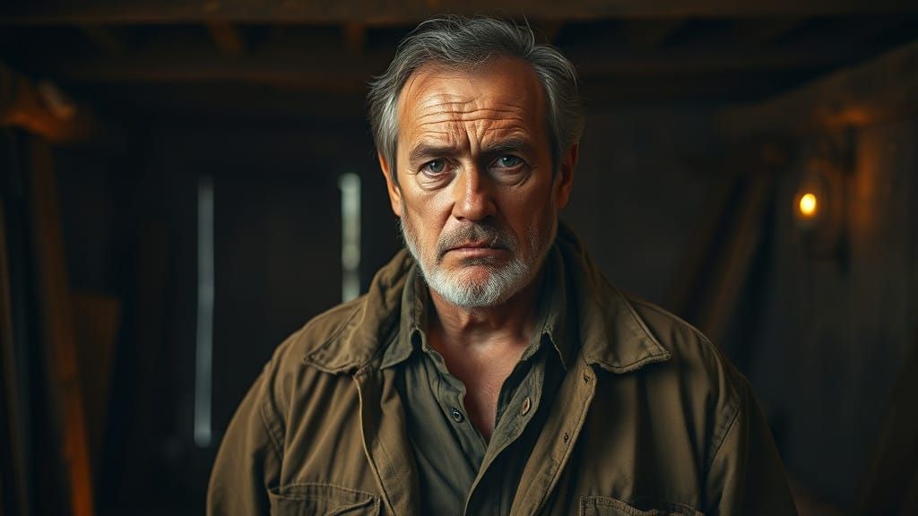 A Discontented Man in a Rustic Setting, Inspired by 19th-Cen...