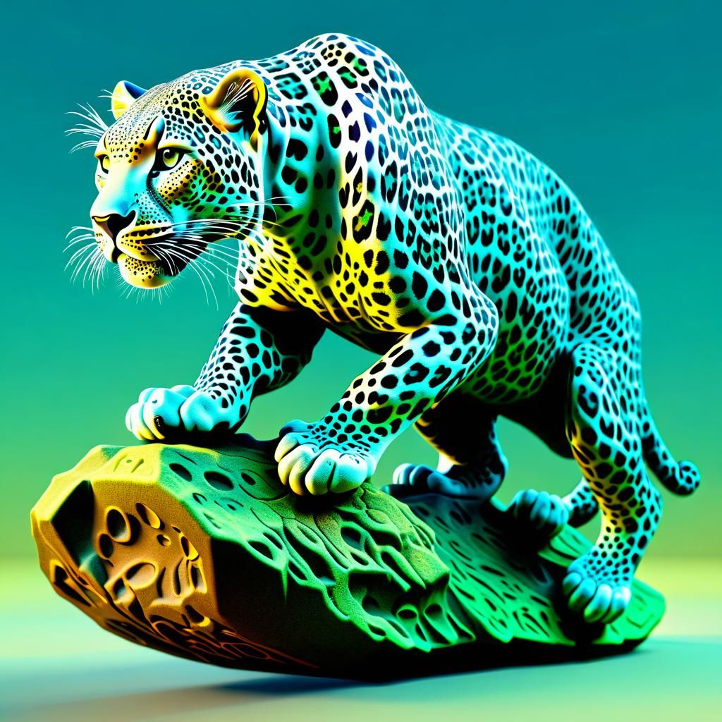 Fractal Leopard Leaping