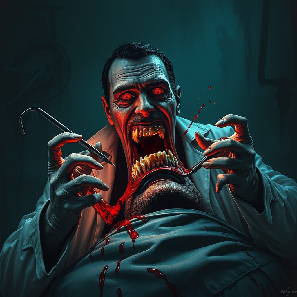 Mad Dentist Extracts Teeth in a Crimson Night