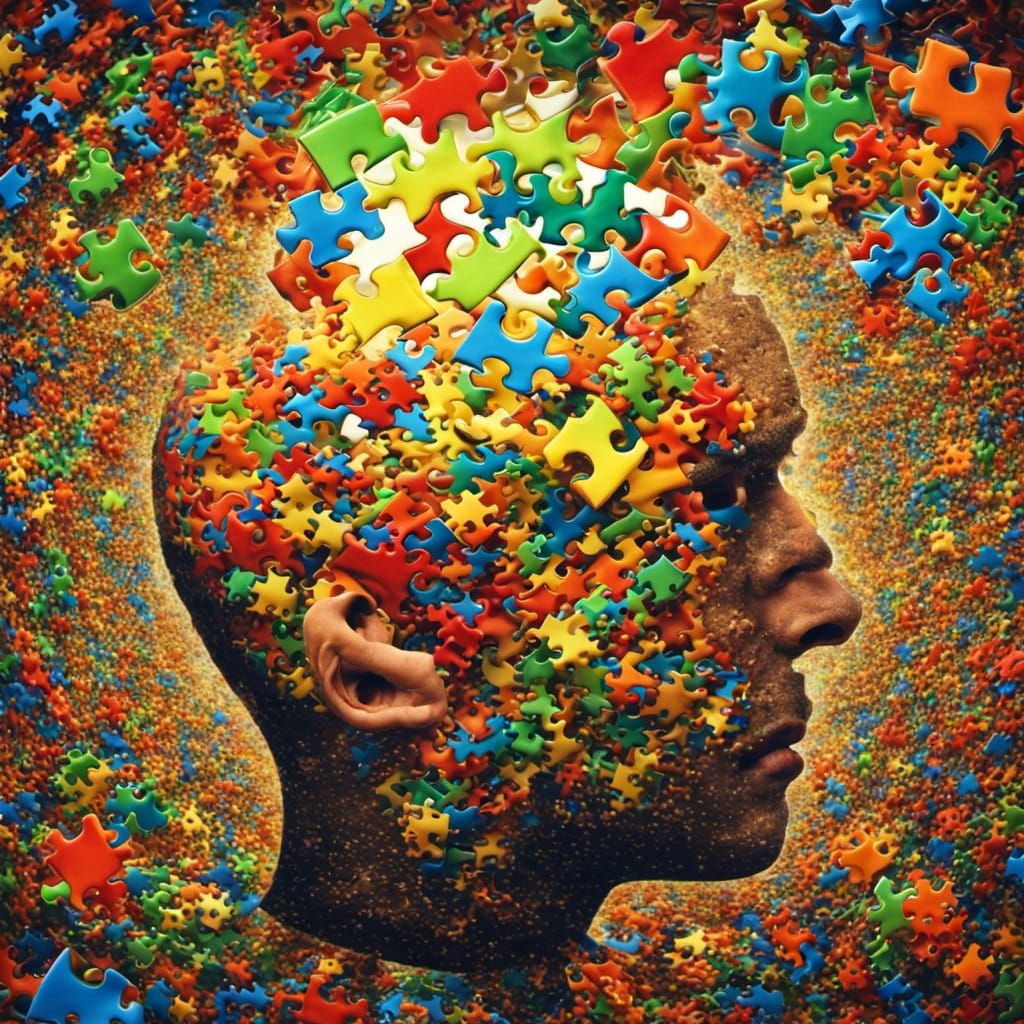 Surreal Portrait of Person with Autism