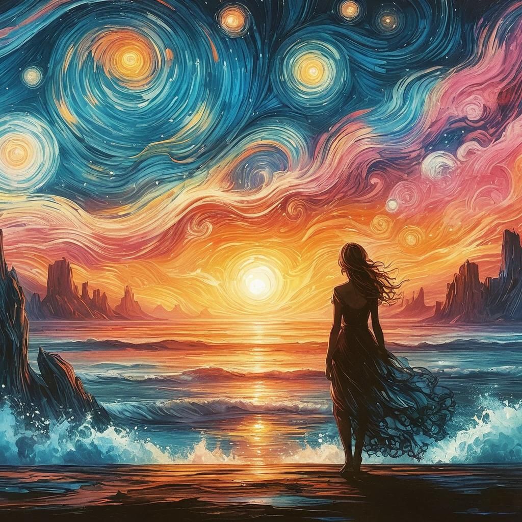 Abstract Dreamscape Generated by AI