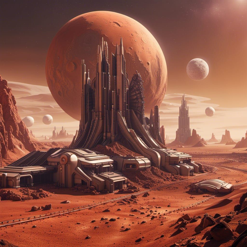 Mars Colony Concept Art in Unreal Engine 5