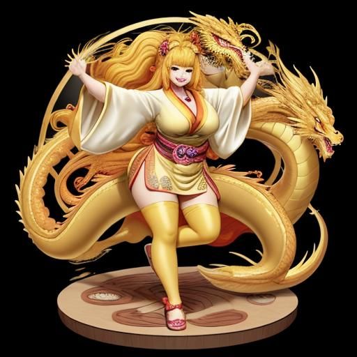 Golden Dragon Yokai Dancing