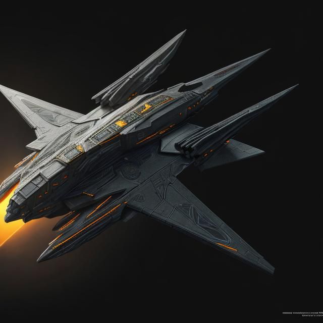 Scorpion Spaceship: Asgard Stargate Ship in Orange Chrome