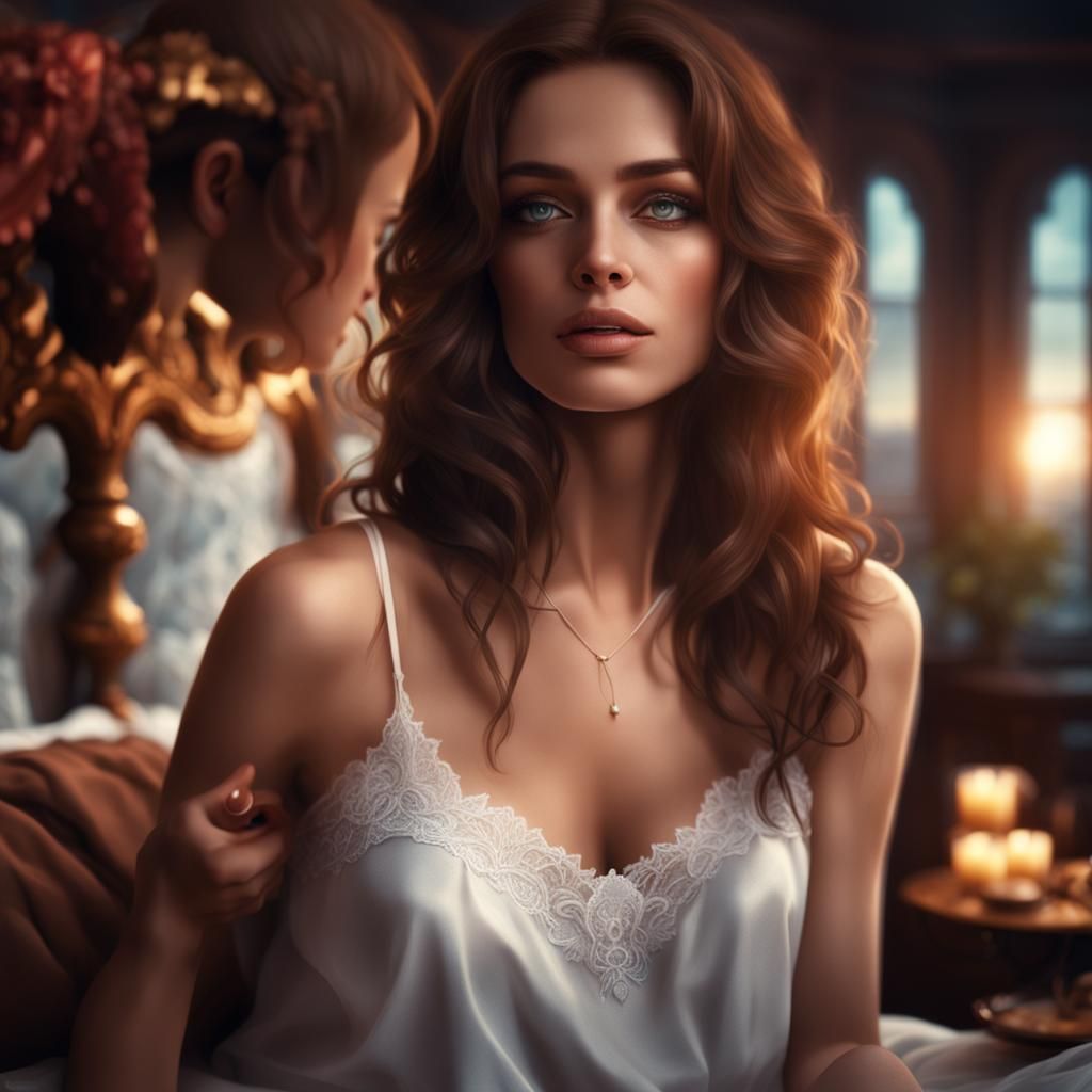 Woman Drinking Coffee: Digital Matte Painting