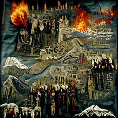 Osgiliath Ablaze: A Vision of Destruction