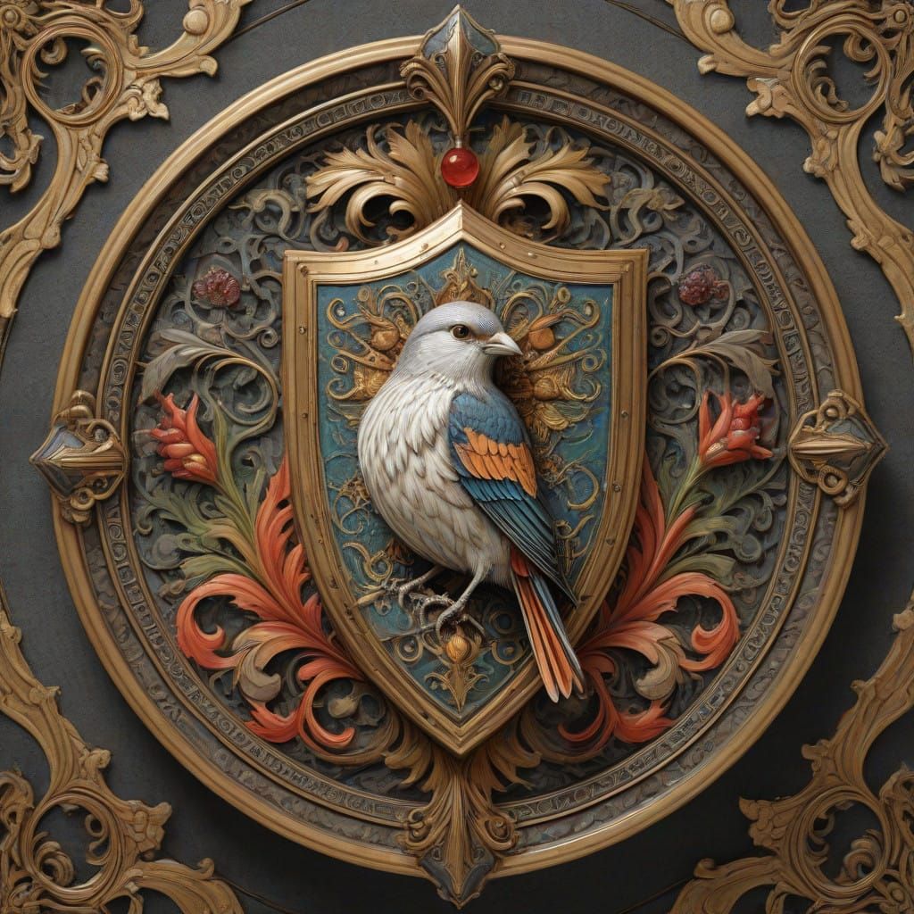 A standard sized shield with a symmetrical squared top and a...