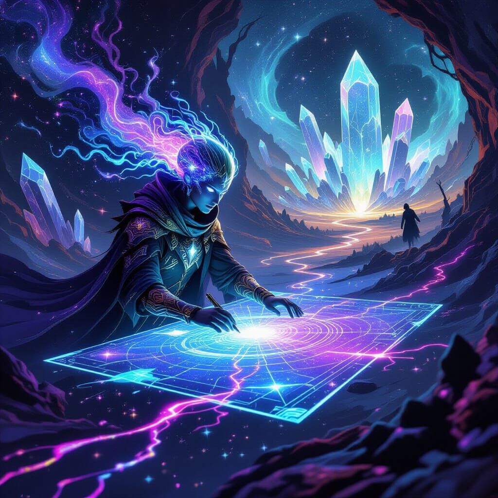 Aetheric Cartographer Mapping Infinite Universes in Concept ...