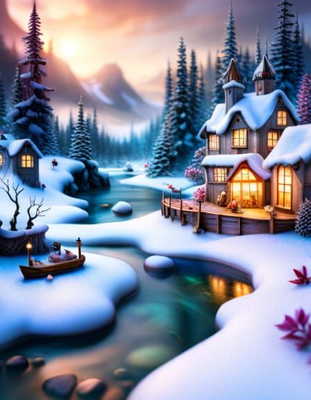 Miniature Winter Wonderland Village #2