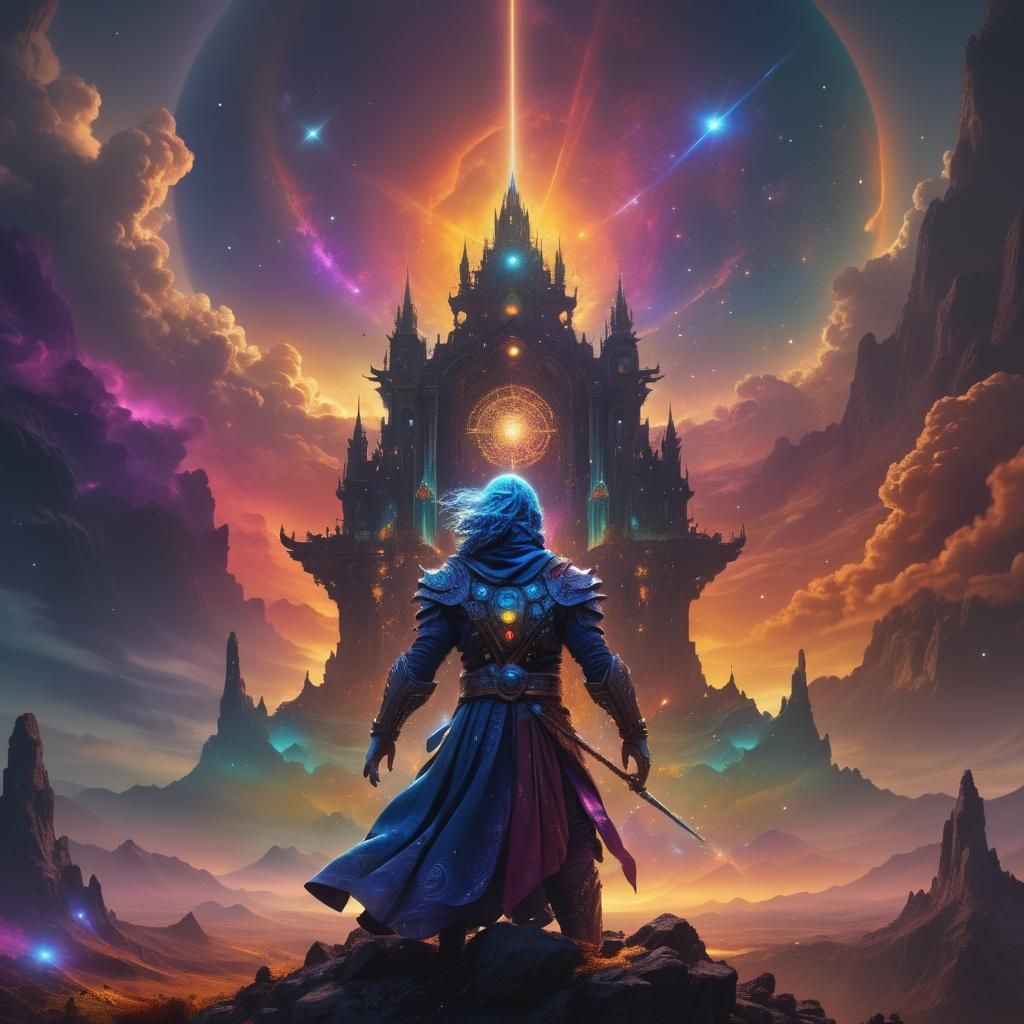 Ascendance to Godhood: Cosmic Castle Painting