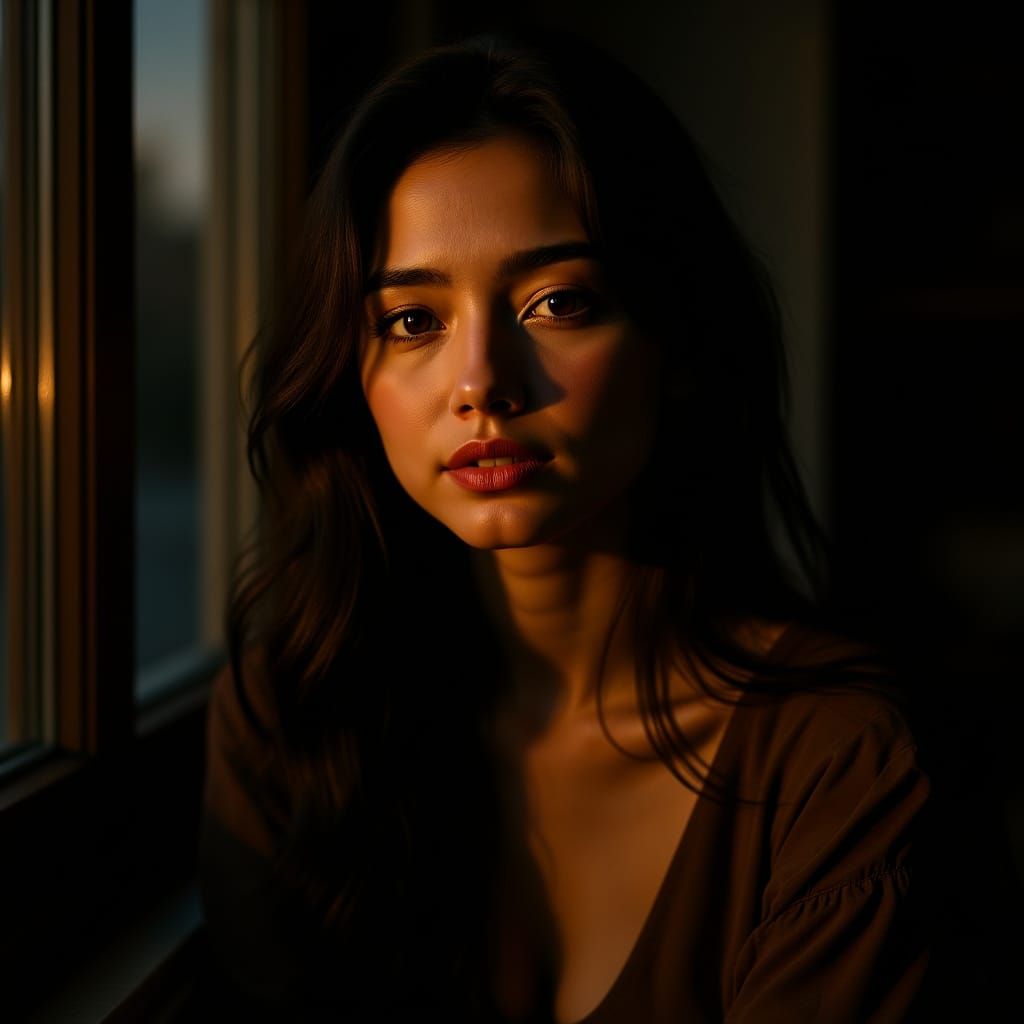 Elegant Portrait in Studio Lighting