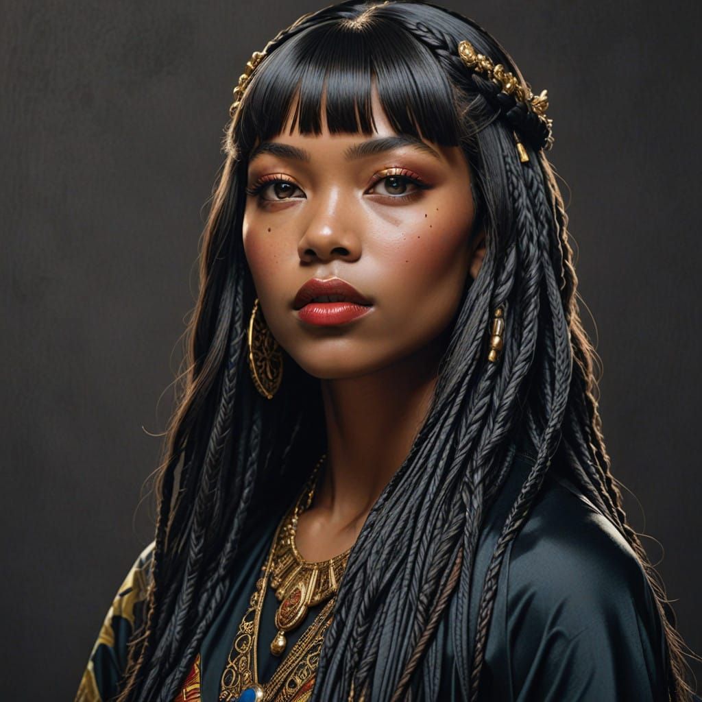 Elegant Warrior Princess in Golden Splendor