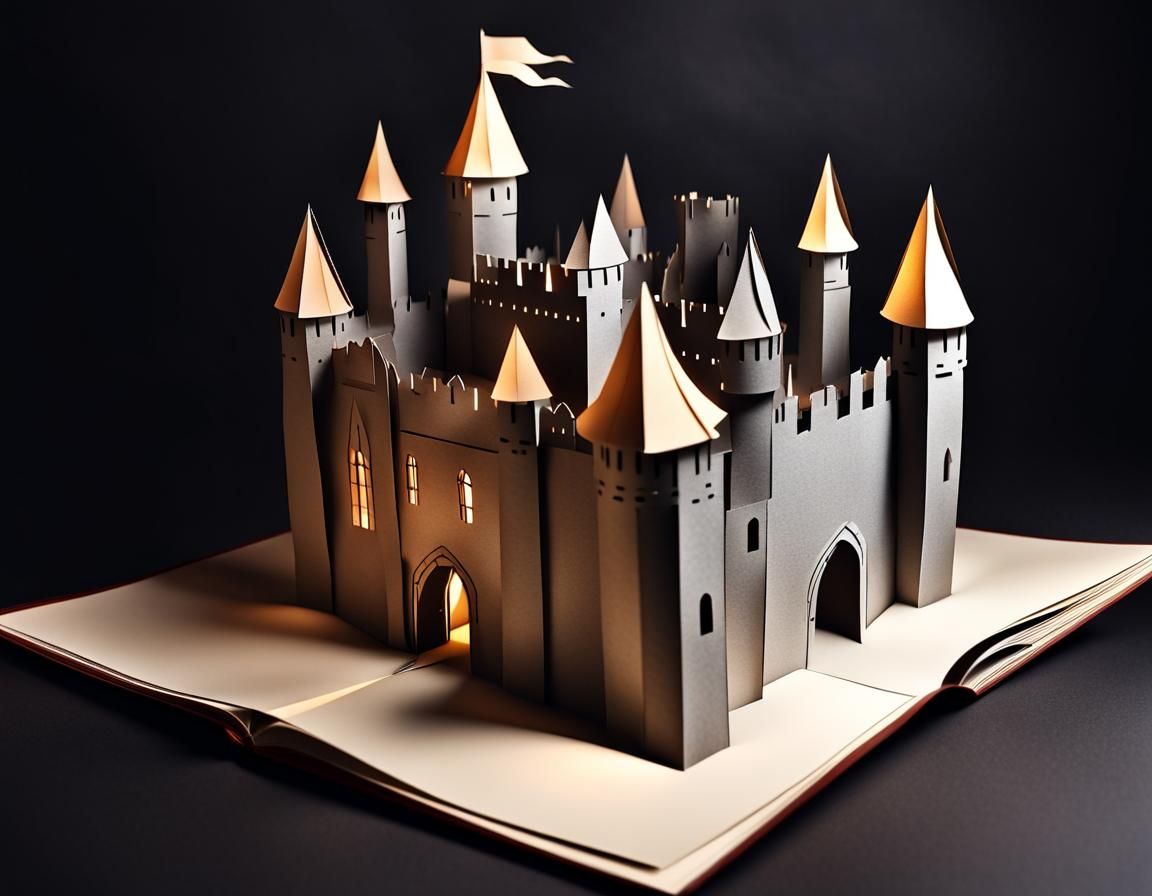 Fantasy Medieval Castle Pop-Up Book Papercraft