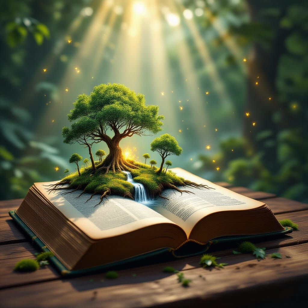 Magical Forest Grows From Ancient Book